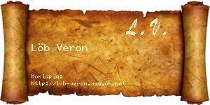Löb Veron névjegykártya